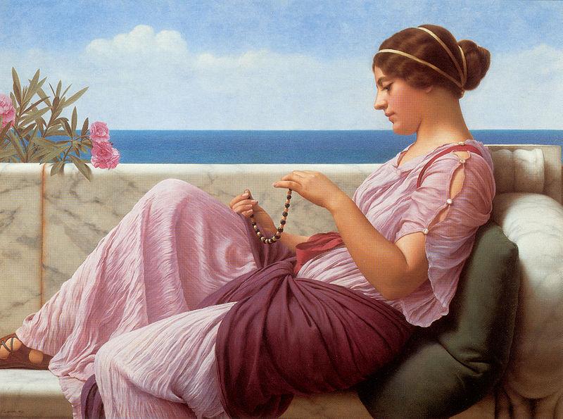 John William Godward A Souvenir oil painting picture